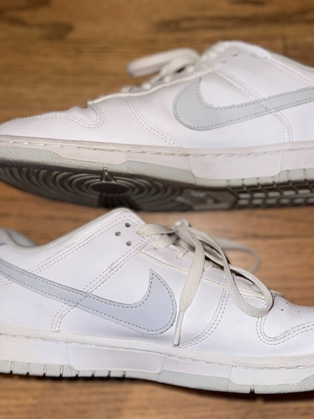 Nike Dunk Low Pure Platinum white grey size 10 men's